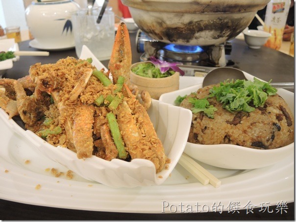 花蓮闔家歡餐廳--避風塘蟹米糕