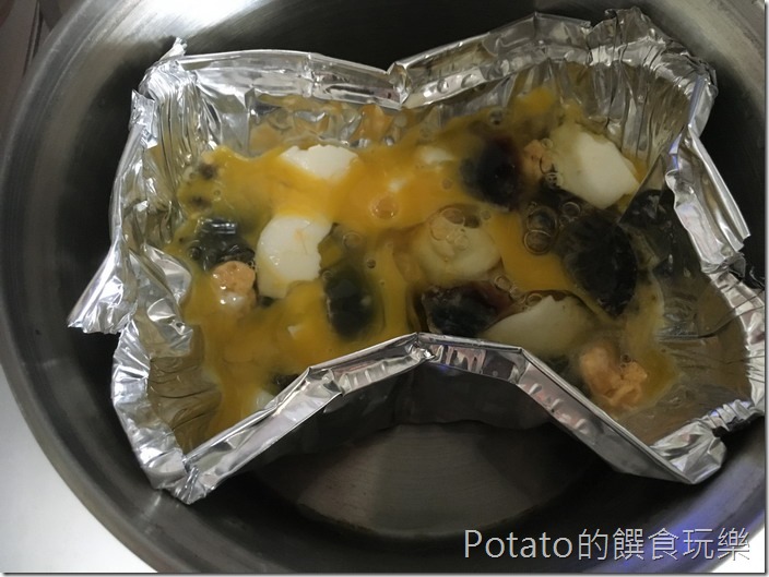 三色蛋第一次蒸