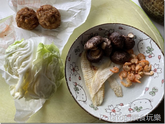 獅子頭白菜滷材料