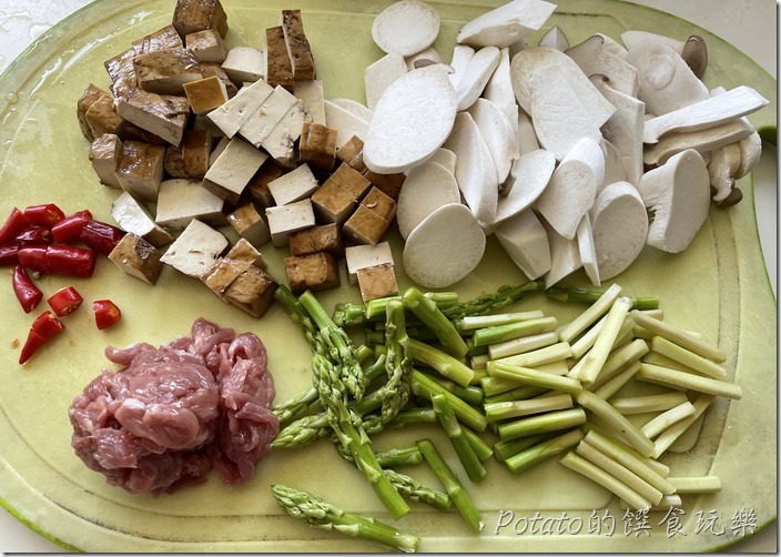 蘆筍什錦炒食材