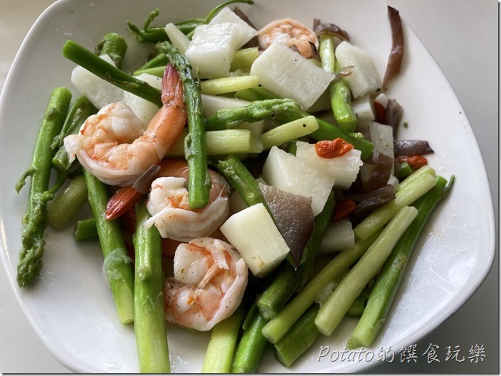 鮮蝦蘆筍炒山藥