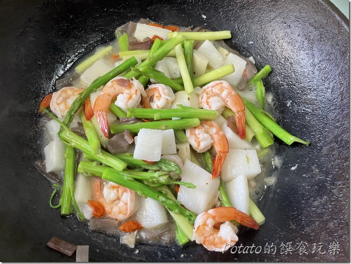 鮮蝦蘆筍炒山藥7