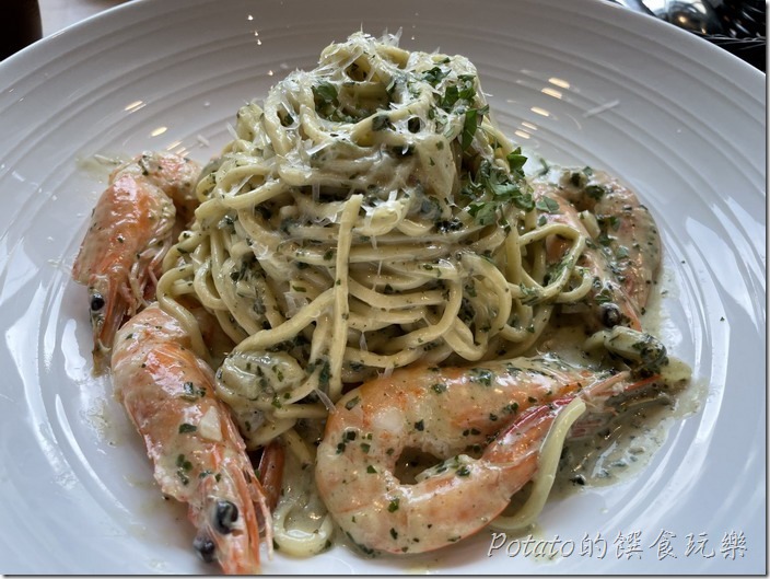 Dor留手工義大利麵青醬鮮蝦1