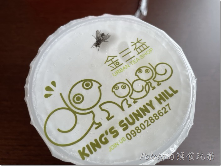 金三益健康茶飲飲料上的蒼蠅1