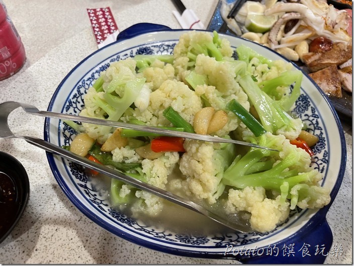 湖美海鮮炒花椰菜